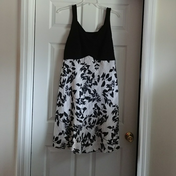 dress barn black and white dress